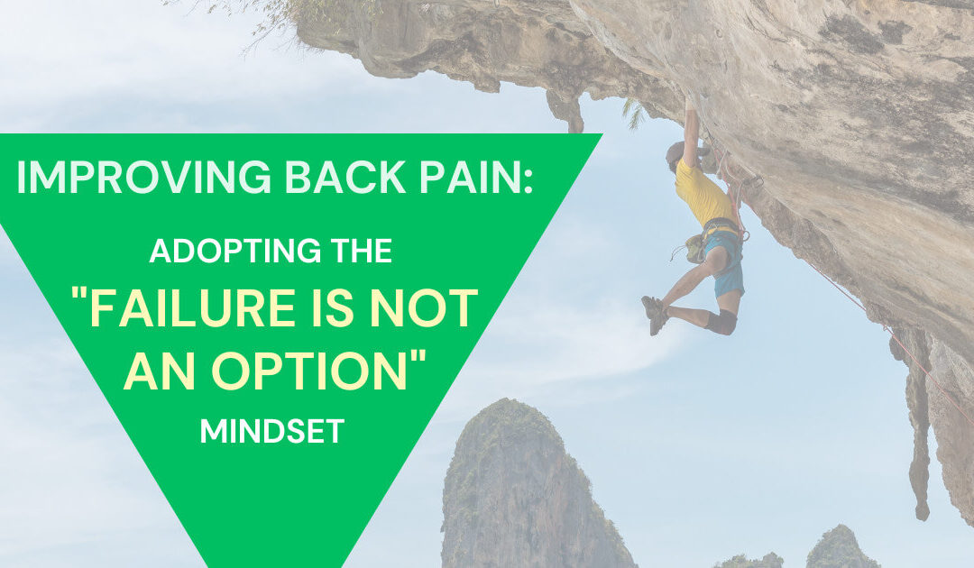 Improving Back Pain: Adopting the “Failure is not an Option” Mindset
